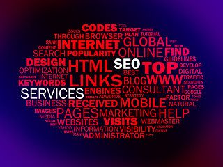 Image showing Seo Services Shows Websites Search Engine Optimization Or Optimi