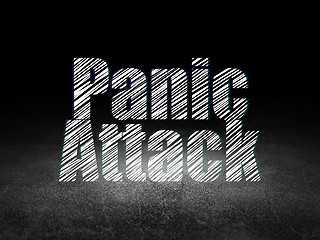 Image showing Health concept: Panic Attack in grunge dark room