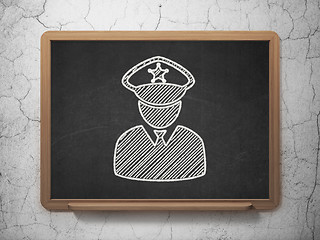 Image showing Law concept: Police on chalkboard background