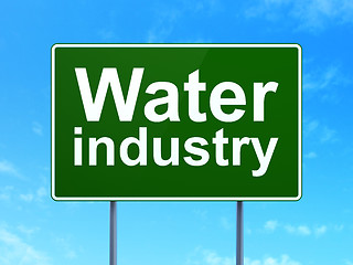 Image showing Industry concept: Water Industry on road sign background