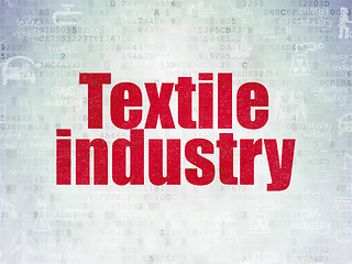 Image showing Manufacuring concept: Textile Industry on Digital Paper background