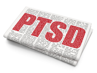 Image showing Medicine concept: PTSD on Newspaper background