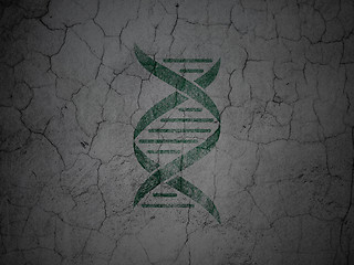 Image showing Medicine concept: DNA on grunge wall background