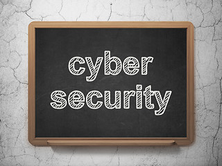 Image showing Privacy concept: Cyber Security on chalkboard background