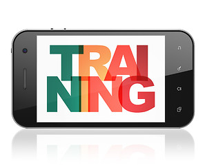 Image showing Learning concept: Smartphone with Training on  display