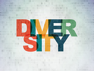 Image showing Finance concept: Diversity on Digital Paper background