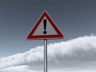 Image showing attention roadsign