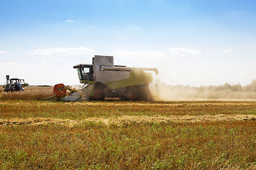 Image showing Harvester in the field  