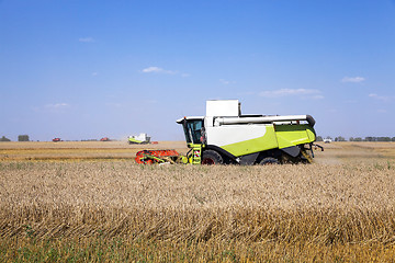 Image showing Harvester in the field  