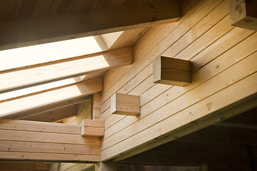 Image showing Wooden beams