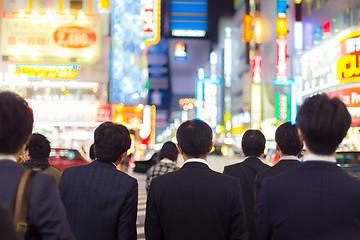 Image showing Businessmen in Shinjuku, Tokyo, Japan.