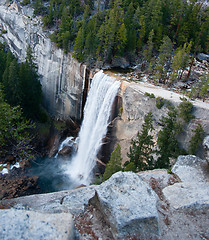 Image showing Nevada waterfalls in Yosemite