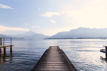 Image showing Lake pier