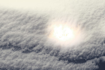 Image showing Snowy car