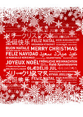 Image showing Merry christmas card from the world