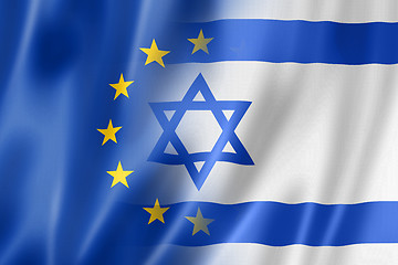 Image showing Europe and Israel flag