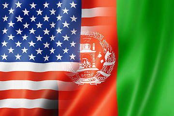 Image showing USA and Afghanistan flag