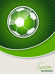 Image showing Abstract soccer brochure with scribbled ball