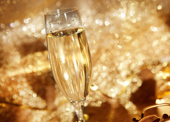 Image showing New Year champagne glass