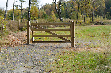 Image showing a gate of wood to protect