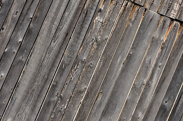 Image showing gray aged wooden boards background