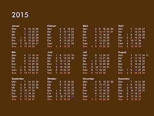 Image showing Calendar 2015