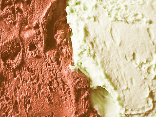 Image showing Retro looking Chocolate and mint icecream