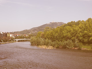 Image showing Retro looking Turin hills