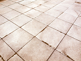 Image showing Retro looking Concrete pavement