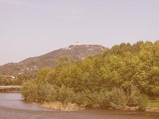 Image showing Retro looking Turin hills