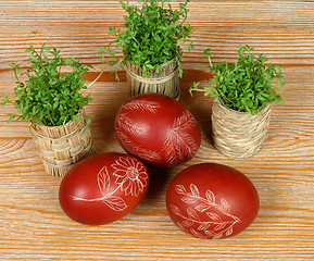 Image showing Easter table decoration
