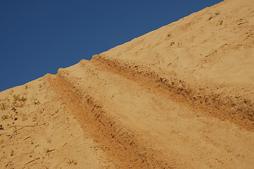 Image showing tracks in the sand