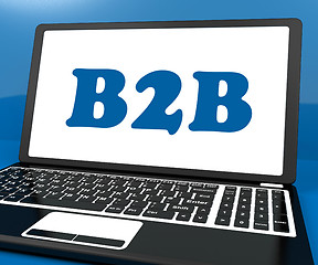 Image showing B2b On Laptop Shows Trading And Commerce Online