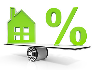 Image showing House And Percent Sign Meaning Investment Or Discount