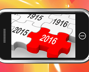 Image showing 2016 On Smartphone Showing Future Visions