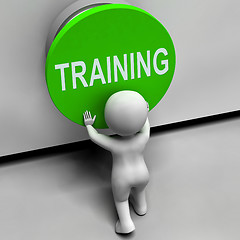 Image showing Training Button Means Education Induction Or Seminar
