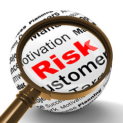 Image showing Risk Magnifier Definition Means Dangerous And Unstable