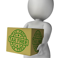 Image showing Tax Free Stamp On Box Showing No Duty