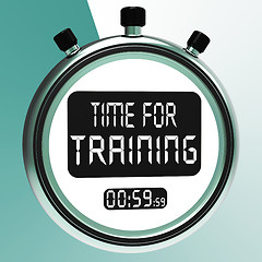 Image showing Time For Training Message Meaning Coaching And Instructing