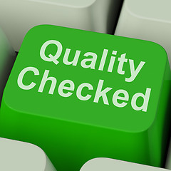 Image showing Quality Checked Key Shows Product Tested Ok