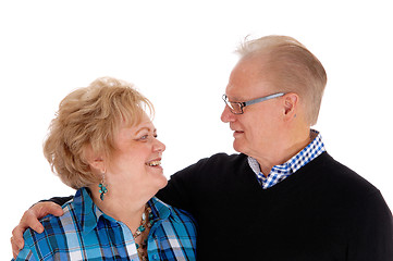 Image showing Lovely older couple smiling.