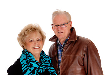 Image showing Lovely older couple in closeup.