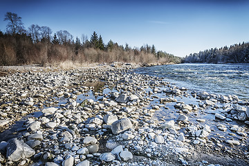 Image showing river isar autumn