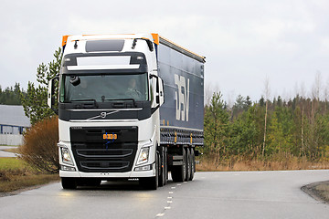 Image showing White Volvo FH Semi on the Road