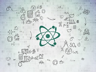 Image showing Science concept: Molecule on Digital Paper background