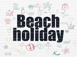 Image showing Tourism concept: Beach Holiday on wall background
