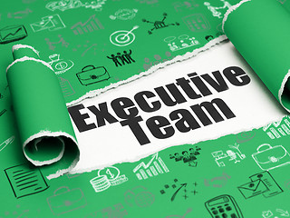 Image showing Business concept: black text Executive Team under the piece of  torn paper