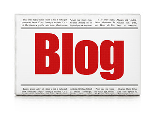 Image showing Web design concept: newspaper headline Blog