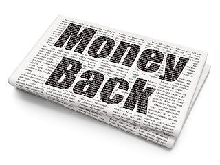 Image showing Business concept: Money Back on Newspaper background