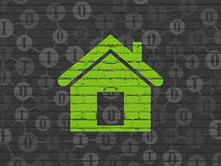 Image showing Business concept: Home on wall background